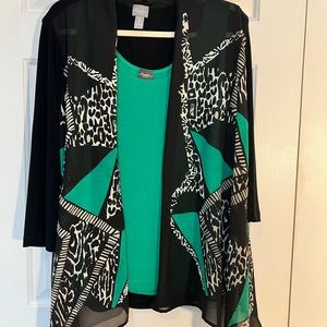 Chicos travelers tank with matching jacket